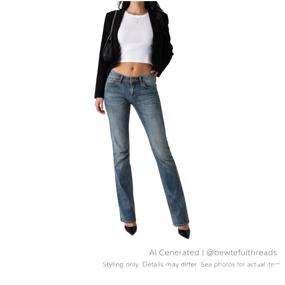 BCBGMAXAZRIA 27 Low Rise Y2K Skinny Jeans 32.5” Inseam